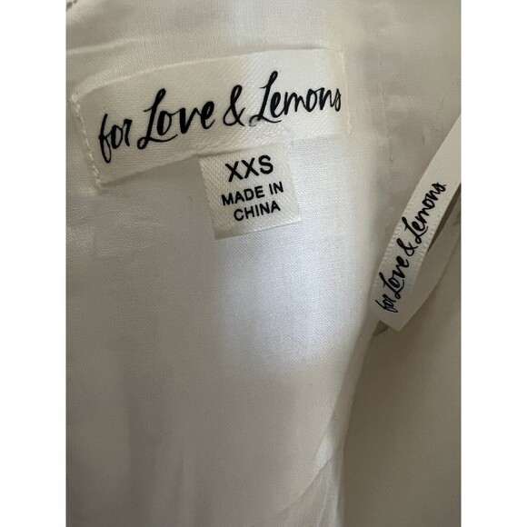 Revolve For Love & Lemons Dress Shea Mini Floral Ivory Size XXS - Picture 5 of 9